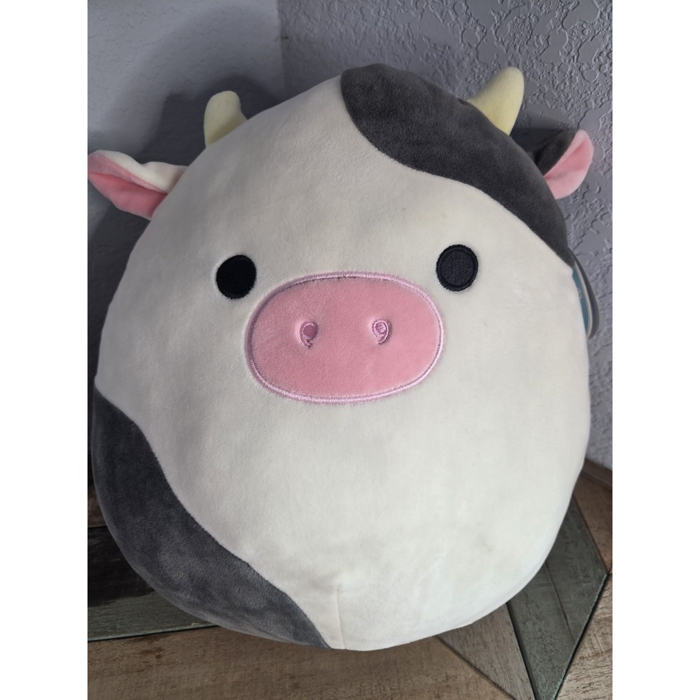 Connor Cow 12" Plush Squishmallow Kellytoy NEW 2022 horns Smooth‎